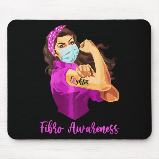 Krieger unzerbrechlich - Kämpfer Fibromyalgie Awar Mousepad (Vorne)