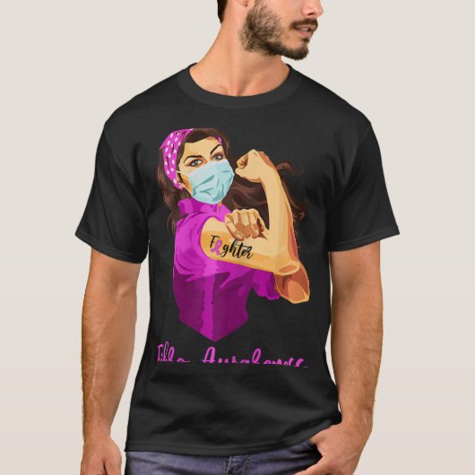 Krieger unzerbrechlich - Kämpfer Fibromyalgie Awar T-Shirt (Vorderseite)