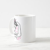Krieger: Unzerbrechlicher rosa Ribbon-Brustkrebs i Kaffeetasse (Vorderseite Links)