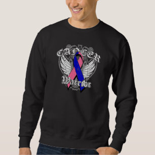 Krieger-Vintage Flügel - männlicher Brustkrebs Sweatshirt