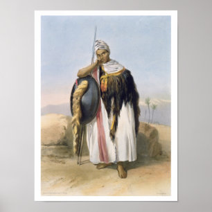 Krieger vom Amhara, Äthiopien, Illustration von ' Poster
