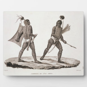 Krieger von der Insel Ombai, von 'Voyage Au Fotoplatte