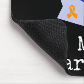 Krieger-W-Ritter und Orange-Ribbons für Frau Aware Mousepad (Ecke)