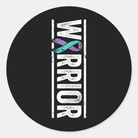 Krieger zur Verhütung von Selbstmord - Sensibilisi Runder Aufkleber (Vorderseite)