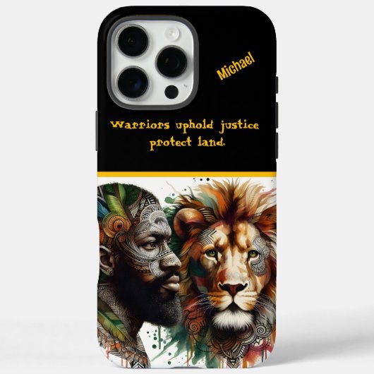 Kriegerbanden mit Löwengeist Case-Mate iPhone Hülle (Rückseite)