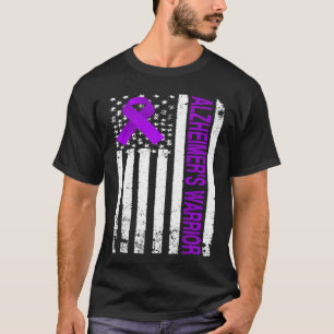 Kriegerbewusstsein - USA-Flagge Lila Band T-Shirt