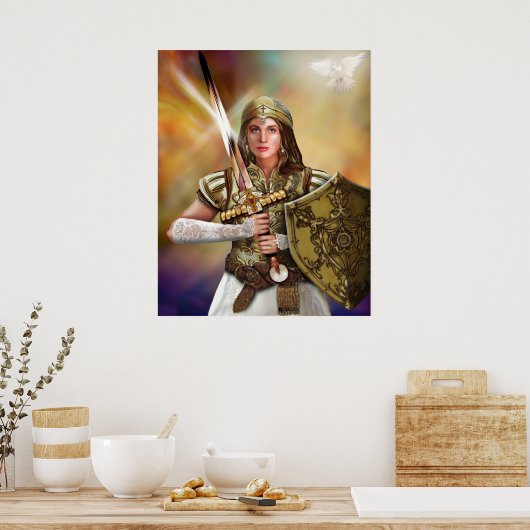 Kriegerbride Christi Poster (Küche)