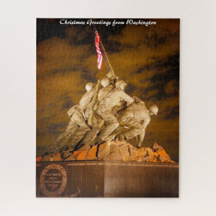 Kriegerdenkmal Washington DC.Frohe Weihnachten Puzzle