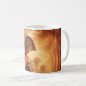 "Kriegerelefant im Wald" Kaffeetasse (VorderseiteRechts)