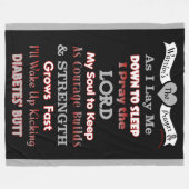 Kriegergebet...Diabetes Fleecedecke (Vorderseite (Horizontal))