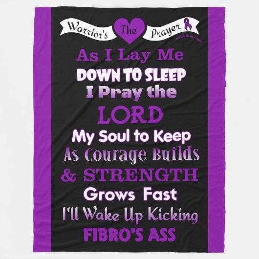 Kriegergebet...Fibro Fleecedecke (Vorderseite)