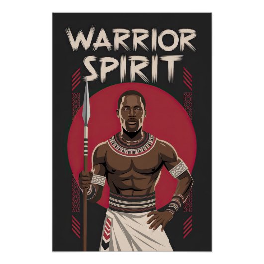 Kriegergeist - afrikanisches Erbe Poster (Vorderseite)