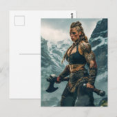 Kriegergeist des Wikinger-Channeling Postkarte (Vorne/Hinten)