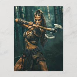 Kriegergeist des Wikinger-Channeling Postkarte