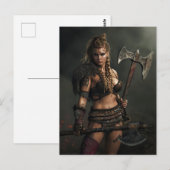 Kriegergeist des Wikinger-Channeling Postkarte (Vorne/Hinten)