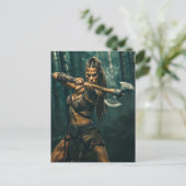 Kriegergeist einer Wikingerfrau, die kanalisiert w Postkarte (Stehend Vorderseite)