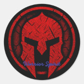 Kriegergeist Runder Aufkleber (Vorderseite)