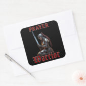 Kriegerin Christi 2 Timothy 2:3 Christlich Quadratischer Aufkleber (Umschlag)