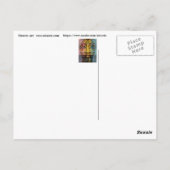 Kriegerin der ägyptischen Göttin Postkarte (Rückseite)