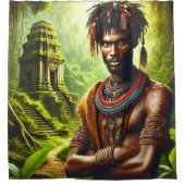 Kriegerin Duschvorhang (Vorderseite)