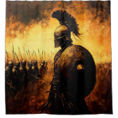 Kriegerin Duschvorhang (Vorderseite)
