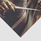 Kriegerin in Black Sci Fi Decoupage gekleidet Seidenpapier (Detail)