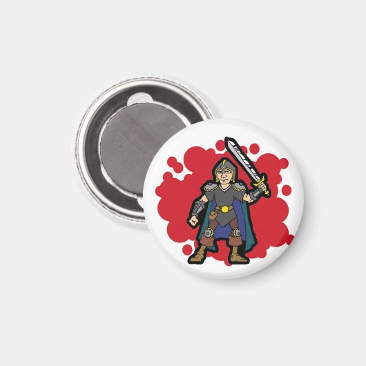 Kriegerin Magnet (Vorderseite/Rückseite)