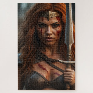 Kriegerin mit roten Haaren Puzzle