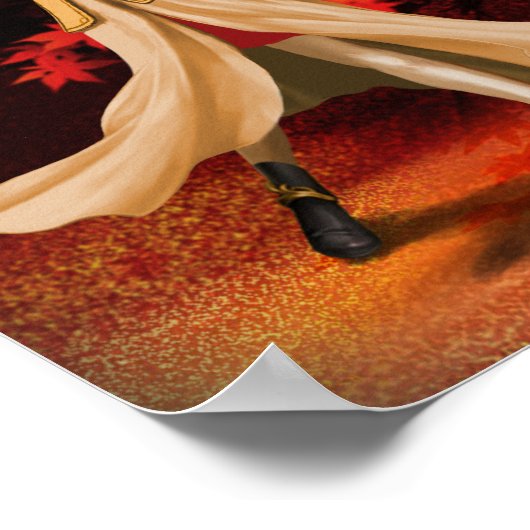 Kriegerin mit Schwert Poster (Ecke)