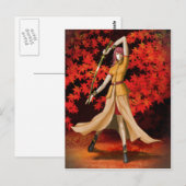 Kriegerin mit Schwert Postkarte (Vorne/Hinten)