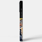 Kriegerin mit Spirituosenwolf in der Abenddämmerun Case-Mate iPhone Hülle (Rückseite / Links)