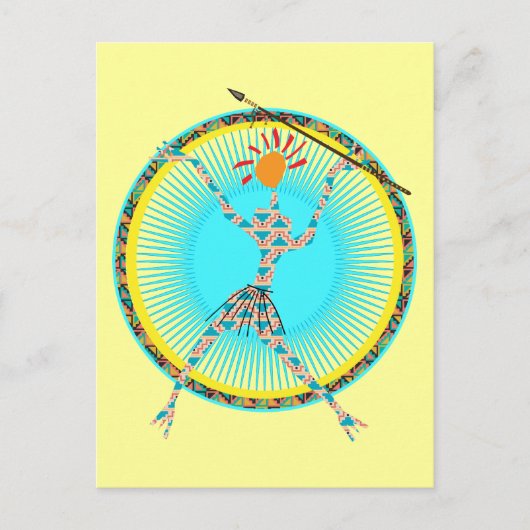 Kriegerin Postkarte (Vorderseite)