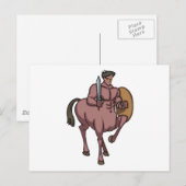 Kriegerin Postkarte (Vorne/Hinten)