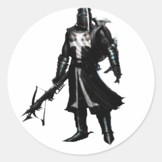 Kriegerin Runder Aufkleber