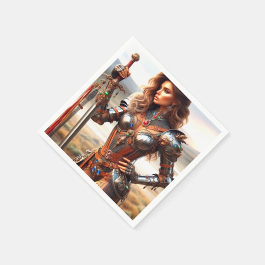 Kriegerin Serviette (Ecke)