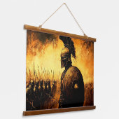 Kriegerin Wandteppich Mit Holzrahmen (Gewinkelt)