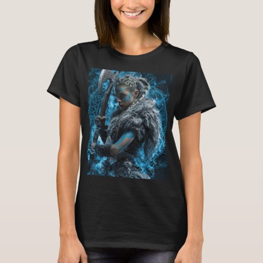 Kriegerin Wikingerin T-Shirt (Vorderseite)
