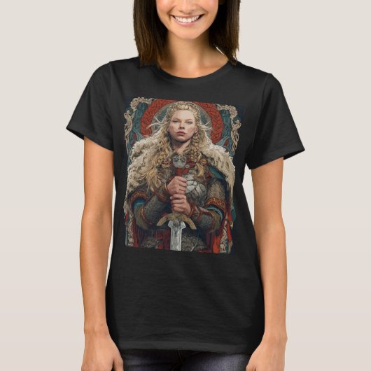 Kriegerin Wikingerin T-Shirt (Vorderseite)
