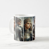 Kriegerinnen aus der Renaissance Kaffeetasse (Vorderseite Links)