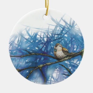 kriegerischer Vogel Keramik Ornament