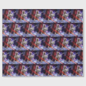 Kriegerkatze mit Lasern aus dem Auge Geschenkpapier (Flach)