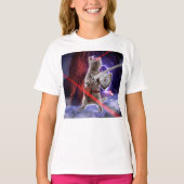 Kriegerkatze mit Lasern aus dem Auge T-Shirt (Vorderseite)