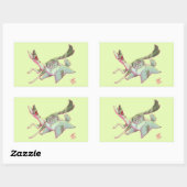 Kriegerkatzen - Ivypool und Tauben Rechteckiger Aufkleber (Blatt)