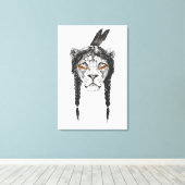 Kriegerlöwe Leinwanddruck (Insitu (Holzboden))