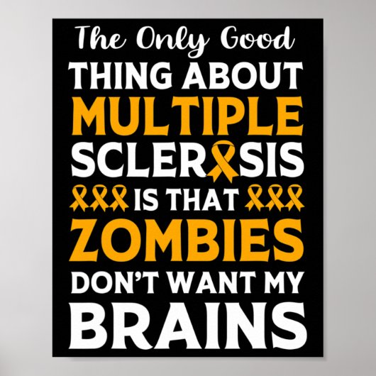 Kriegerlustige Multiple Sklerose Zombie Poster (Vorne)
