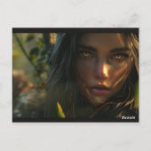 Kriegermädchen im Dschungel 1 Postkarte (Rückseite)