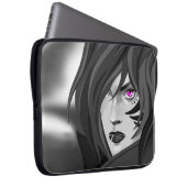 Kriegermanschette mit fuchsia-Augen Laptopschutzhülle (Vorne Rechts)