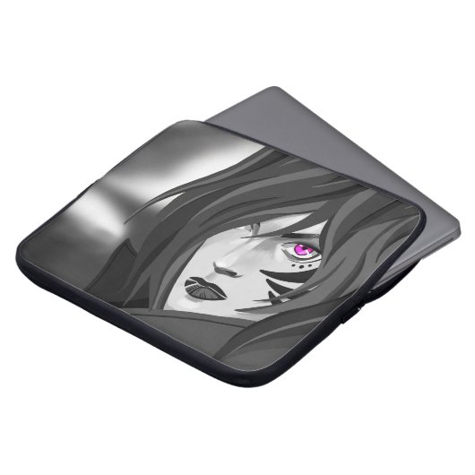 Kriegermanschette mit fuchsia-Augen Laptopschutzhülle (Vorne Oben)