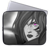 Kriegermanschette mit fuchsia-Augen Laptopschutzhülle (Vorderseite)