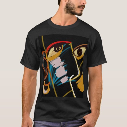 Kriegerportrait: primitive Ölentnahme T-Shirt (Vorderseite)